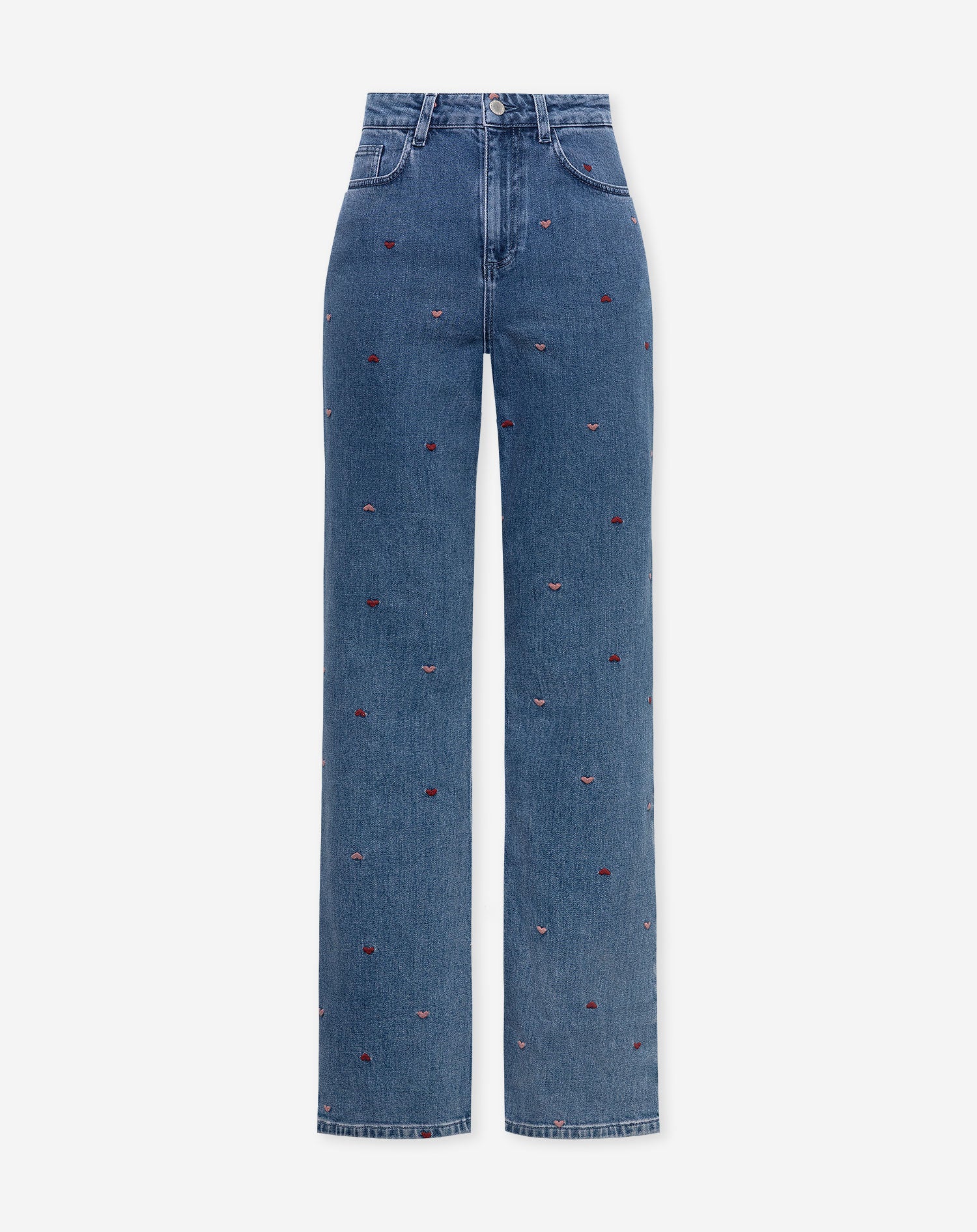 HEART MIX BOOTCUT JEANS ROOD