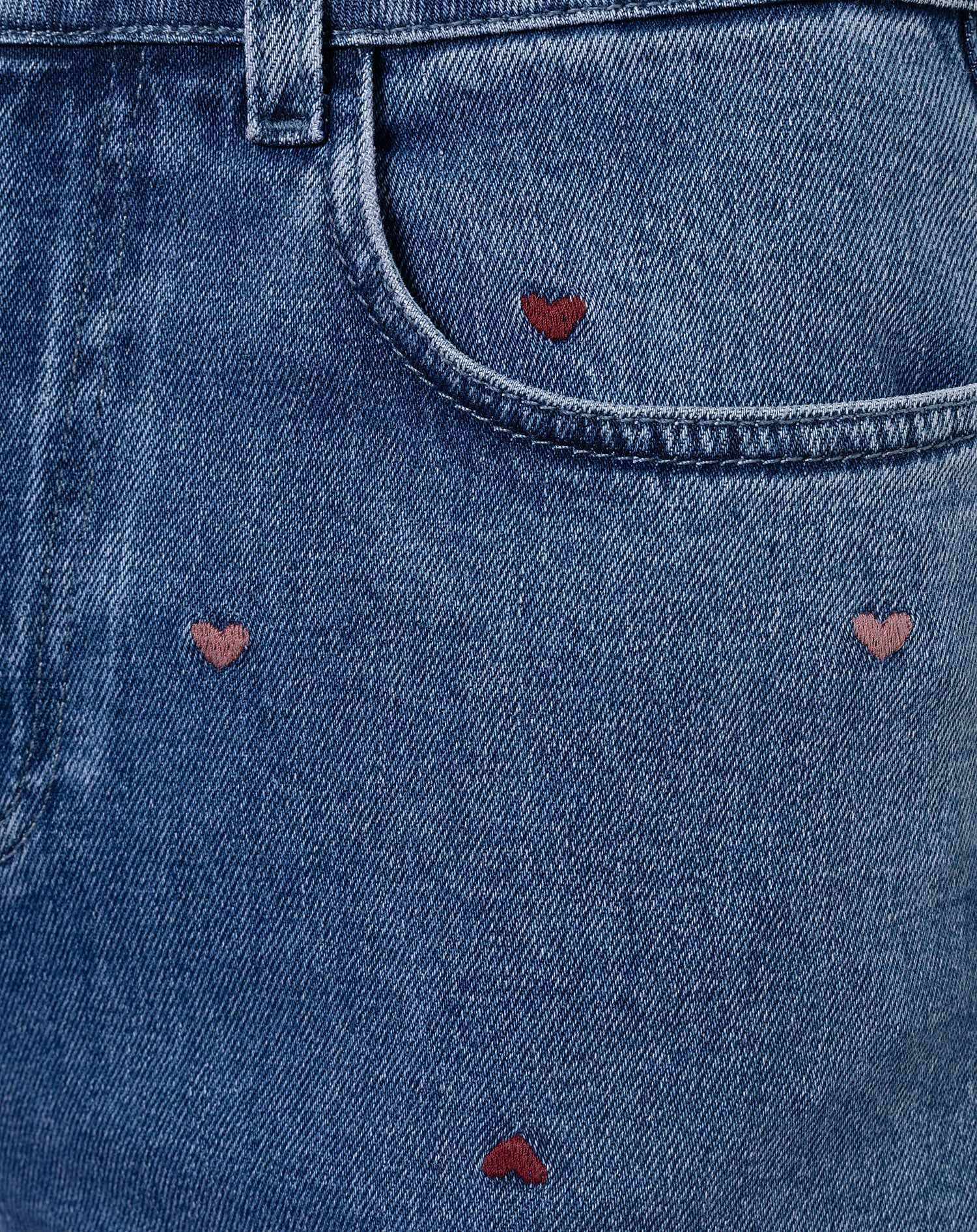 HEART MIX BOOTCUT JEANS RED