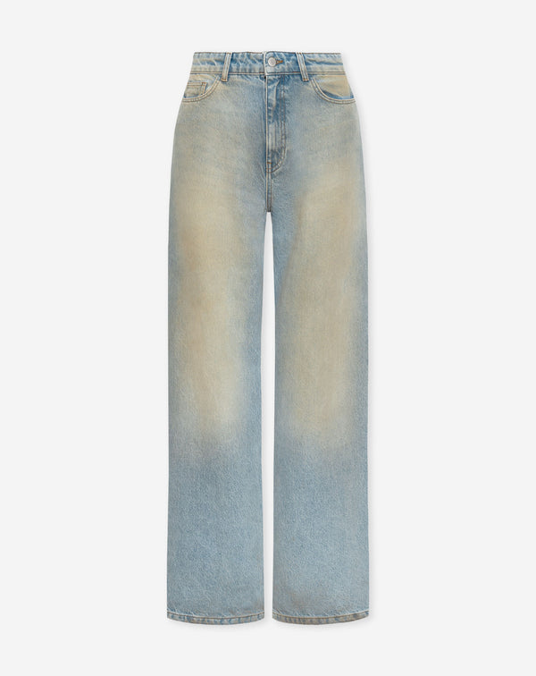 SIERRA WIDE LEG JEANS DIRTY BLAUW