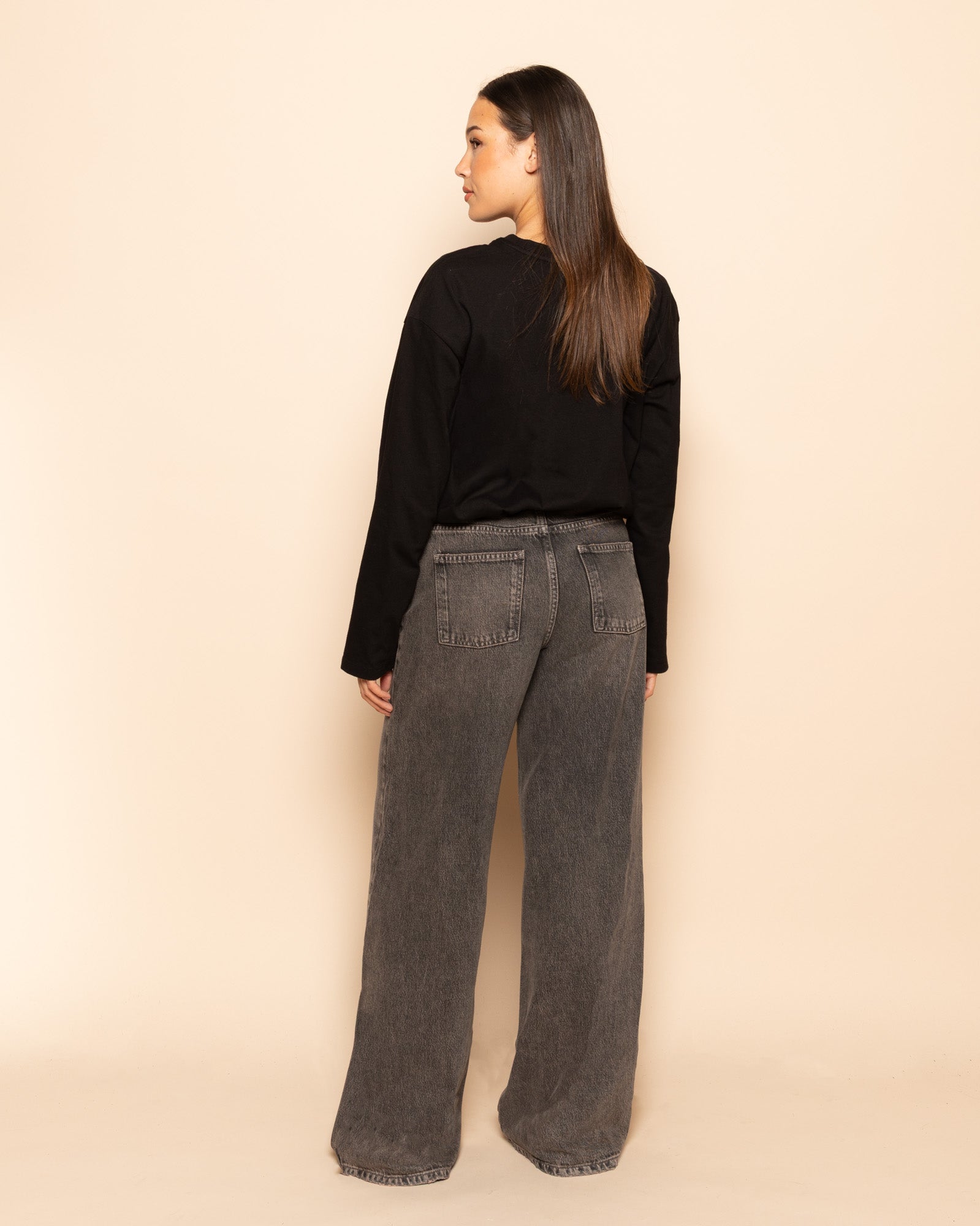 SIERRA WIDE LEG JEANS TINTED GRIJS