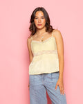 LACE PINTUCK TOP BUTTER YELLOW