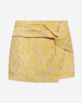 SHELL JACQUARD KNOTTED SKORT YELLOW