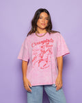 COWGIRLS OVERSIZED TEE ACID ROZE