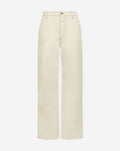 FLOWY DENIM WIDE LEG JEANS CRÈME
