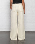 FLOWY DENIM WIDE LEG JEANS CRÈME