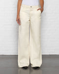 FLOWY DENIM WIDE LEG JEANS CRÈME