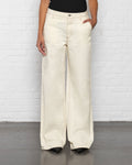 FLOWY DENIM WIDE LEG JEANS CRÈME