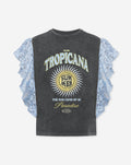 TROPICANA LACE ACID TEE BLAUW