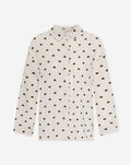HEART MOUSSELINE BLOUSE BRUIN