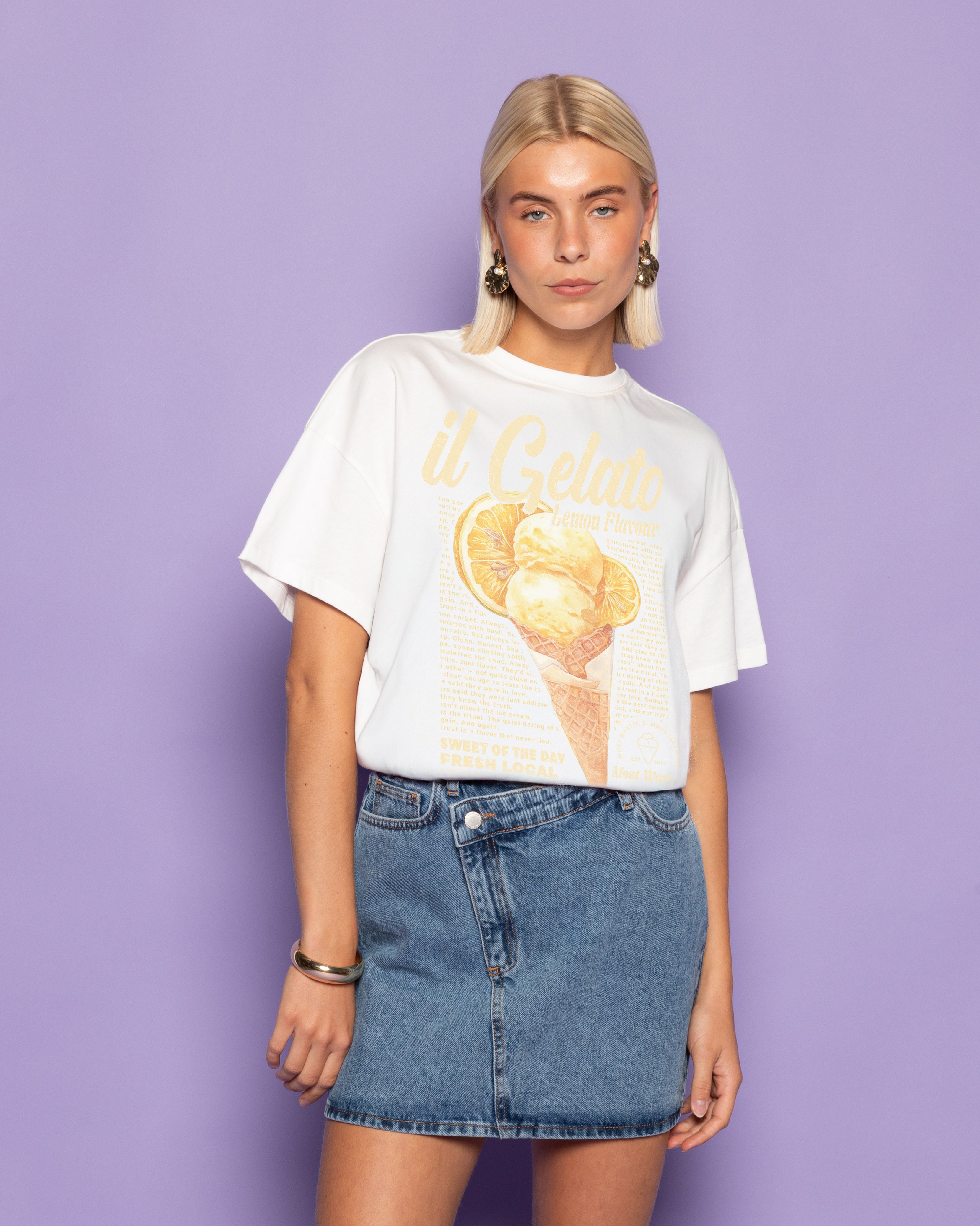 IL GELATO OVESIZED TEE CREAM