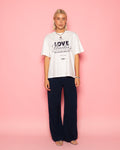 LOVE STUDIOS OVERSIZED TEE CRÈME