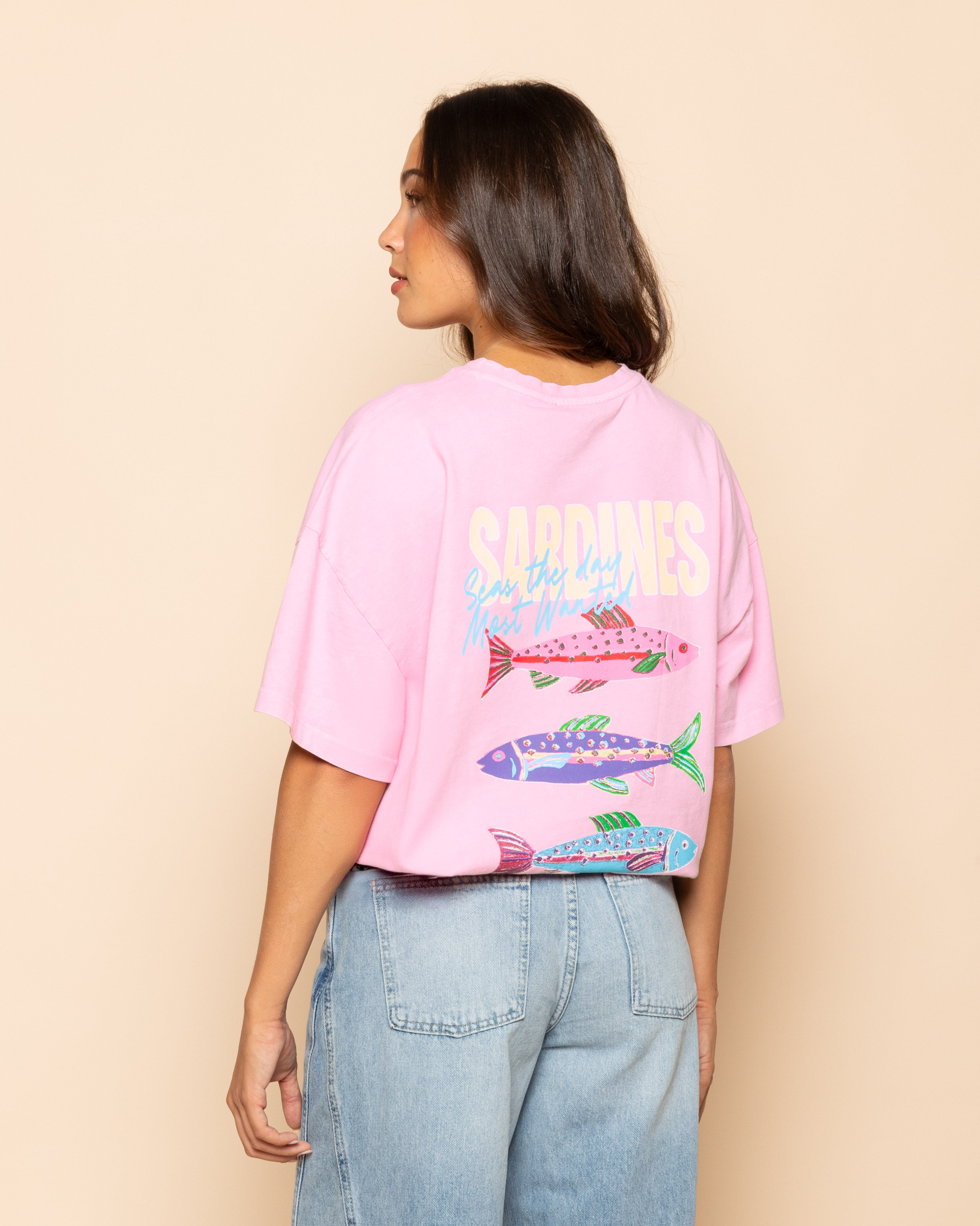 SARDINES OVERSIZED TEE ACID ROZE