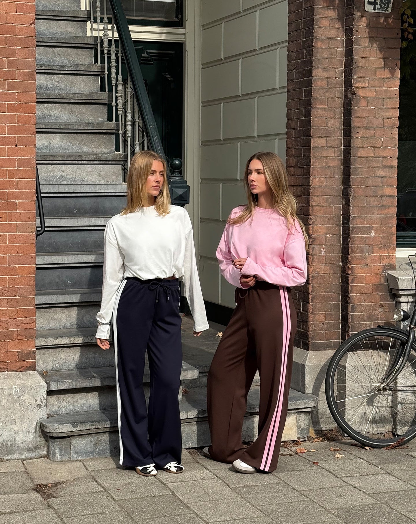 CROPPED BUBBLE HEM LONG SLEEVE TEE ROZE