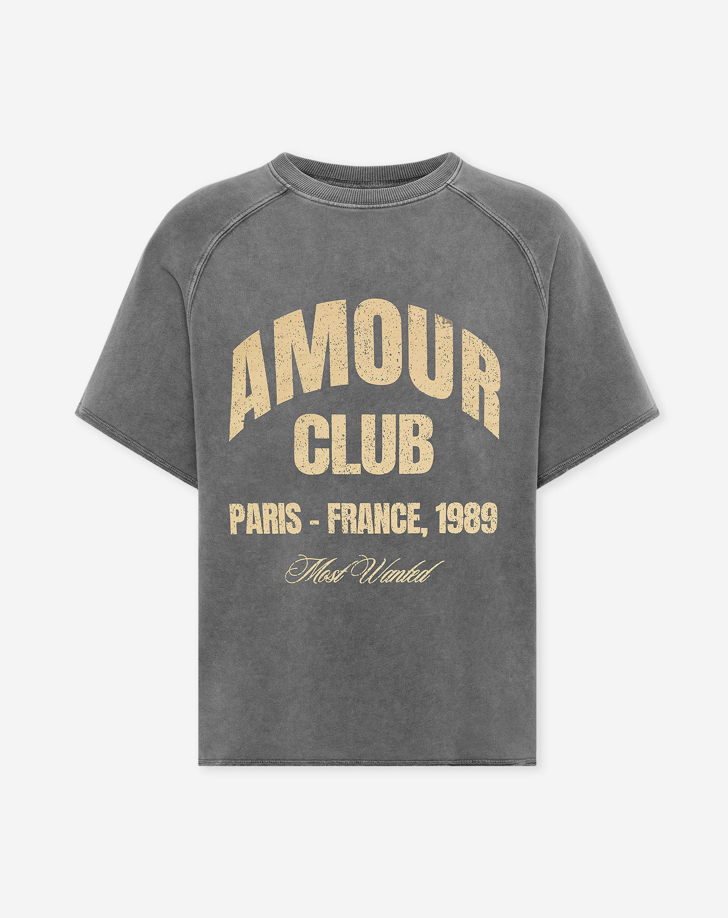 AMOUR SHORT SLEEVE SWEATER ACID GRIJS