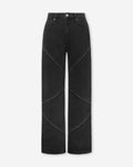 VICKY STUD WIDE LEG JEANS DARK GREY