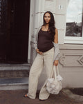 CORD WIDE LEG JEANS MATERNITY BEIGE