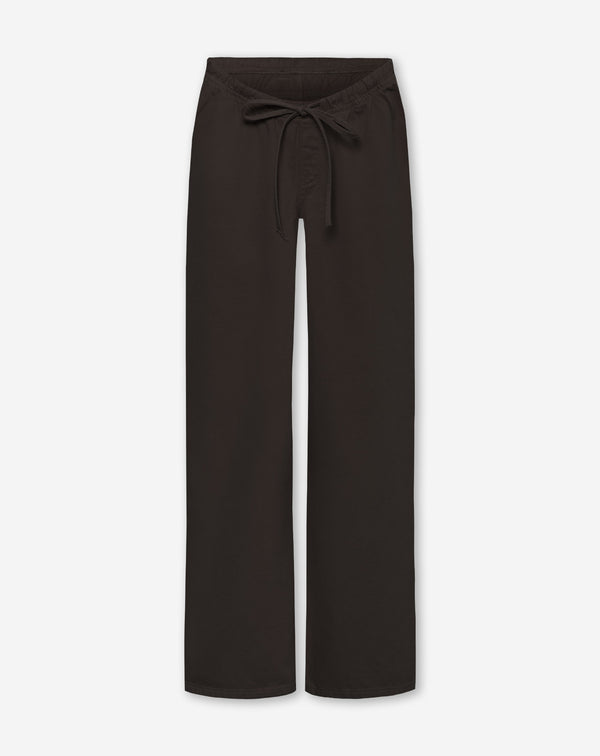 CORD WIDE LEG JEANS BROWN
