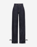 BOW STRAIGHT LEG JEANS RIGID BLUE