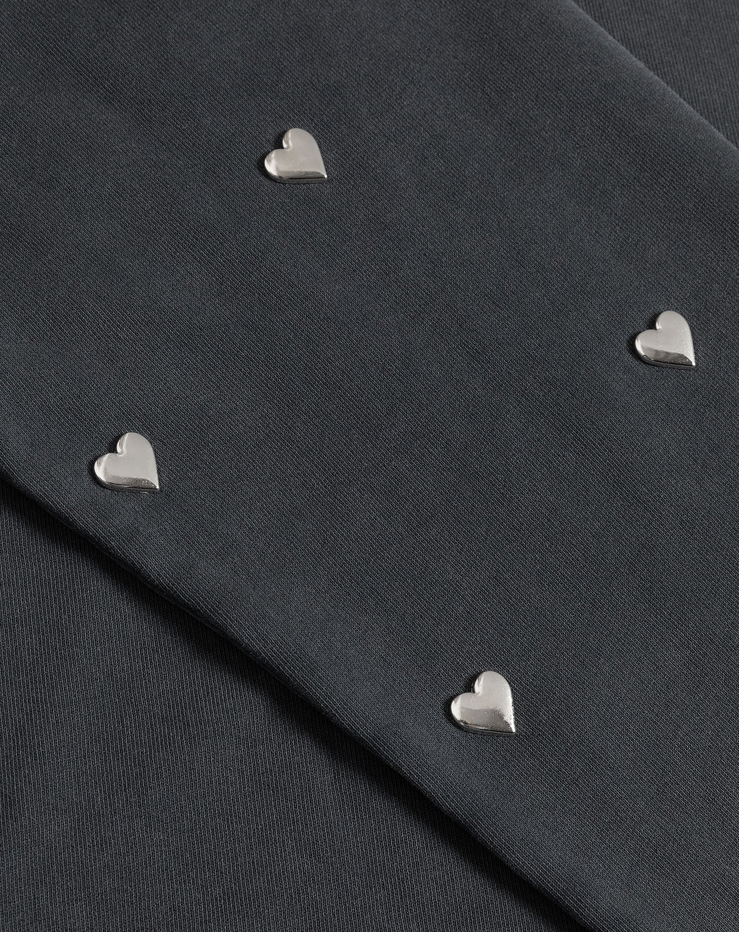 HEART STUD SLEEVE OVERSIZED SWEATER ACID GRIJS