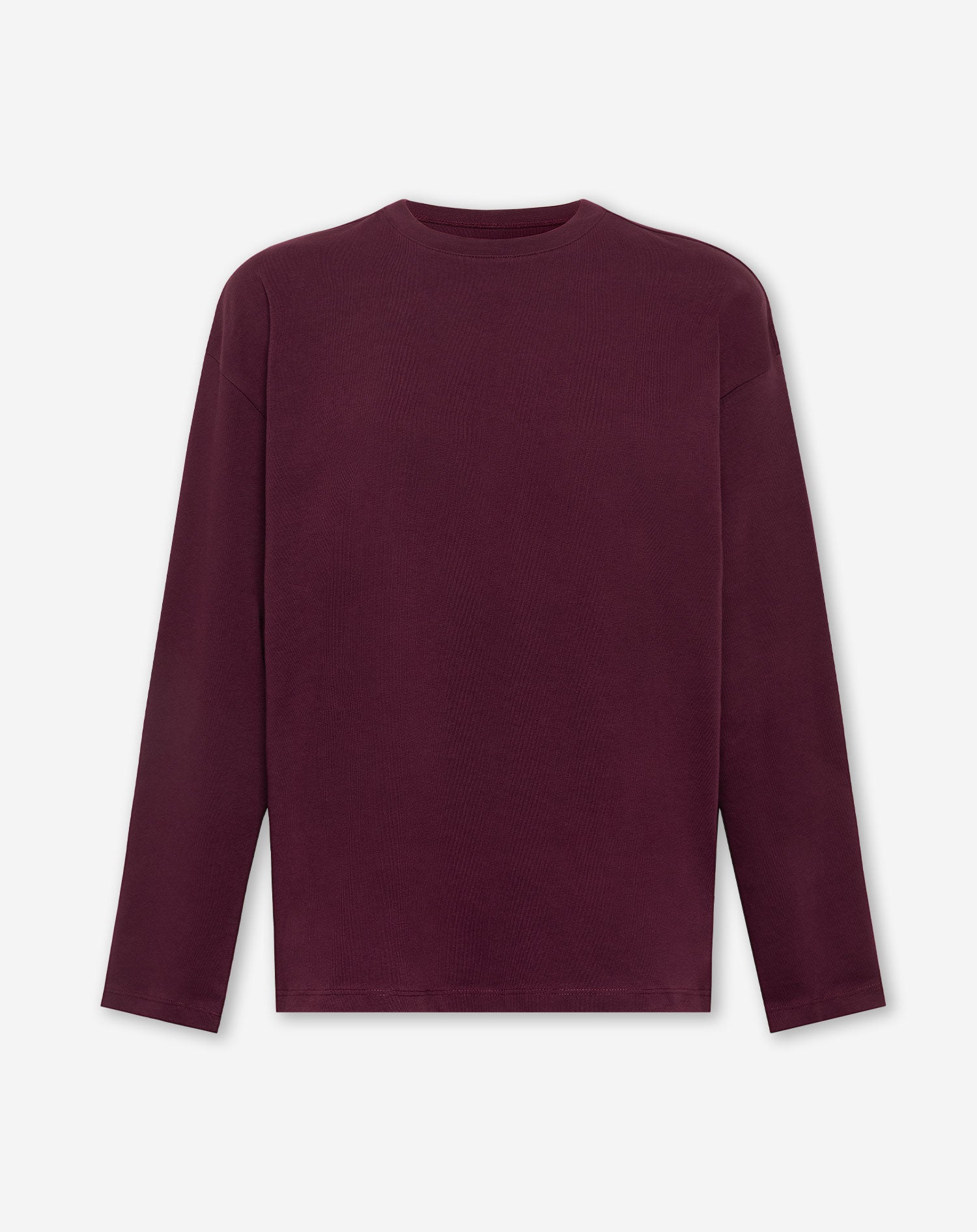 BASIC LONG SLEEVE OVERSIZED TEE DONKER BURGUNDY