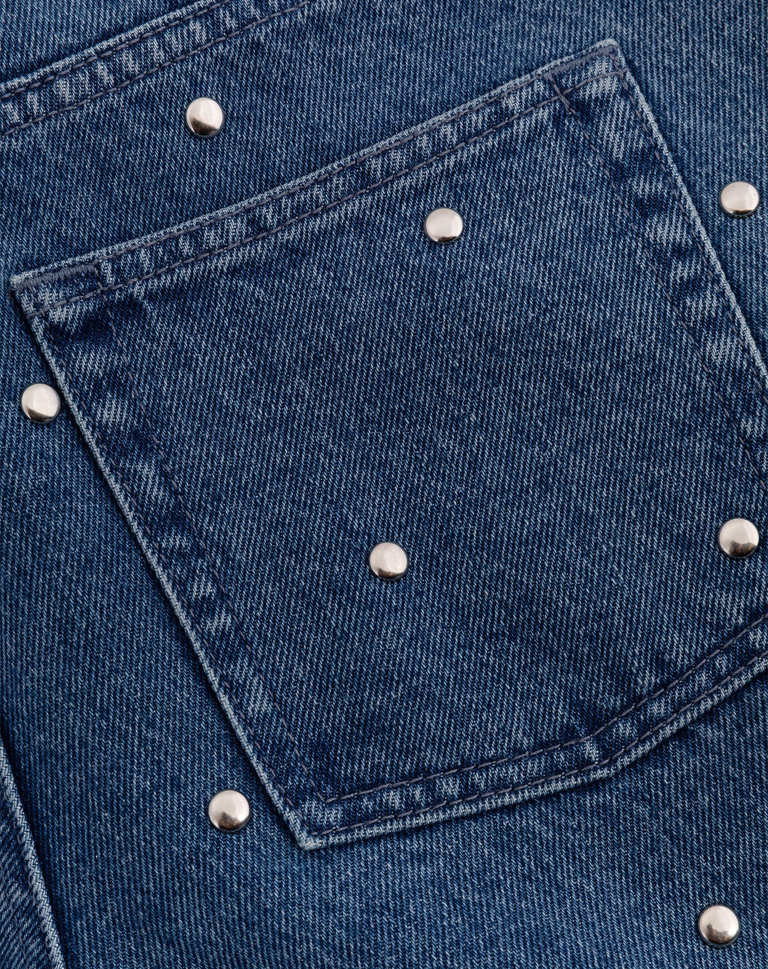 BIG STUD WIDE LEG JEANS BLAUW