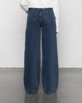 HEART STUD COMFORT WIDE LEG JEANS BLAUW