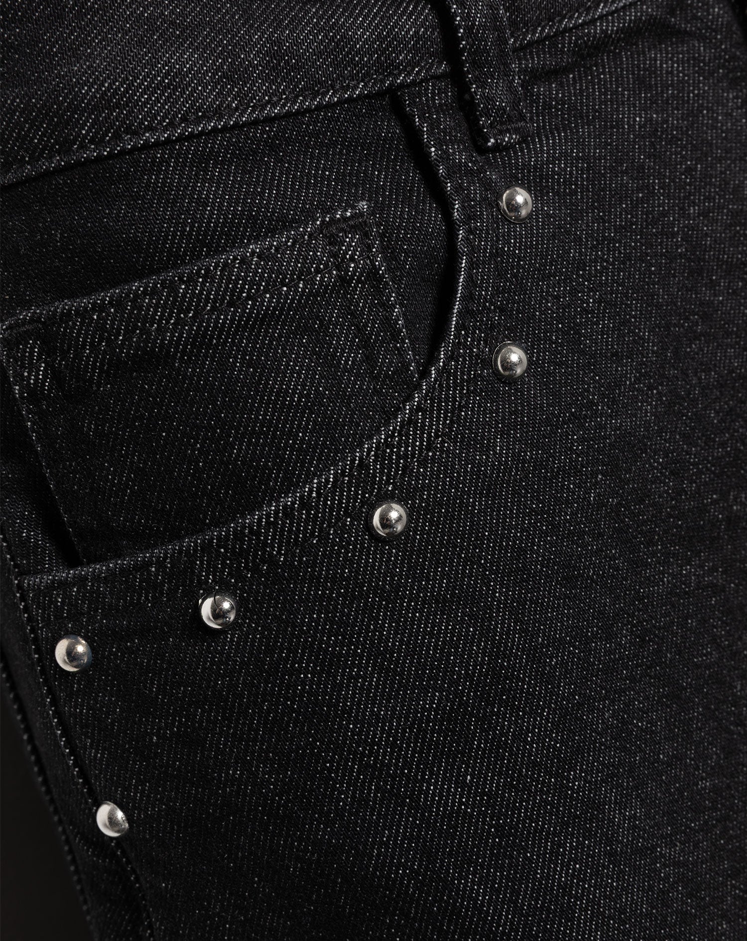 STUD COMFORT WIDE LEG JEANS DARK GREY