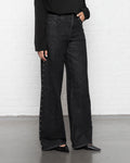 STUD COMFORT WIDE LEG JEANS DONKERGRIJS