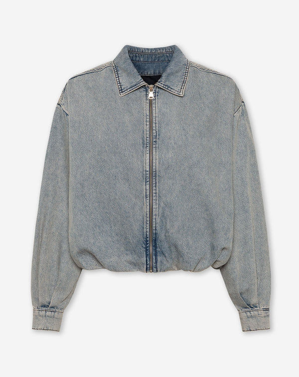 LOTTE BUBBLE HEM JACKET VINTAGE BLAUW