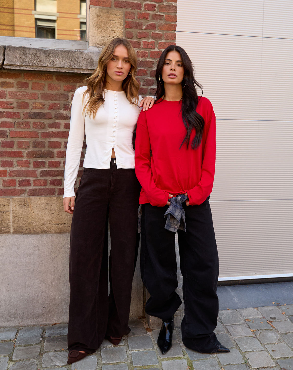 BARREL LEG JEANS ZWART