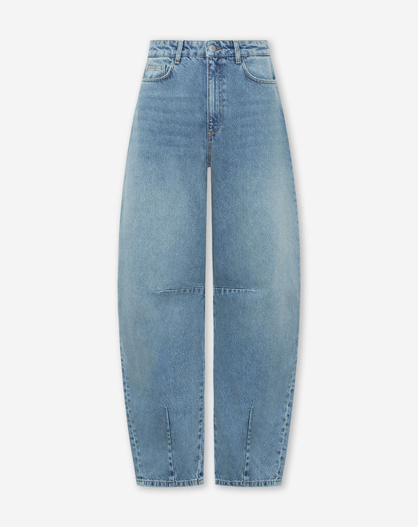 BARREL LEG JEANS BLAUW