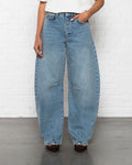 BARREL LEG JEANS BLAUW