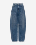 BARREL LEG JEANS DONKERBLAUW