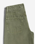 BARREL LEG JEANS DARK OLIVE GREEN