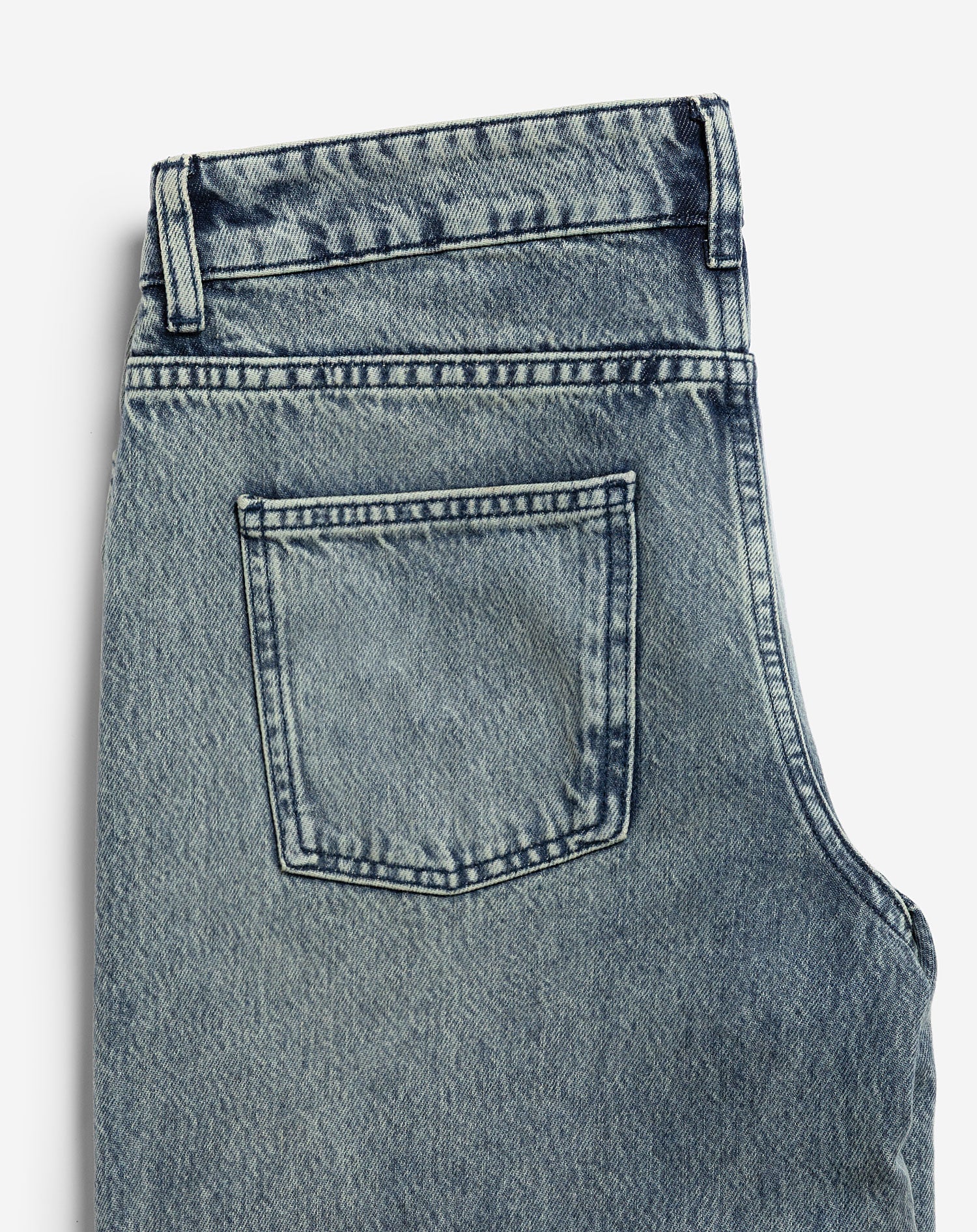 EYELET WIDE LEG JEANS DIRTY BLAUW