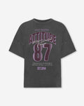 ATTITUDE OVERSIZED TEE ACID GREY