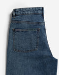 ELVY CROSSOVER WIDE LEG JEANS DONKERBLAUW