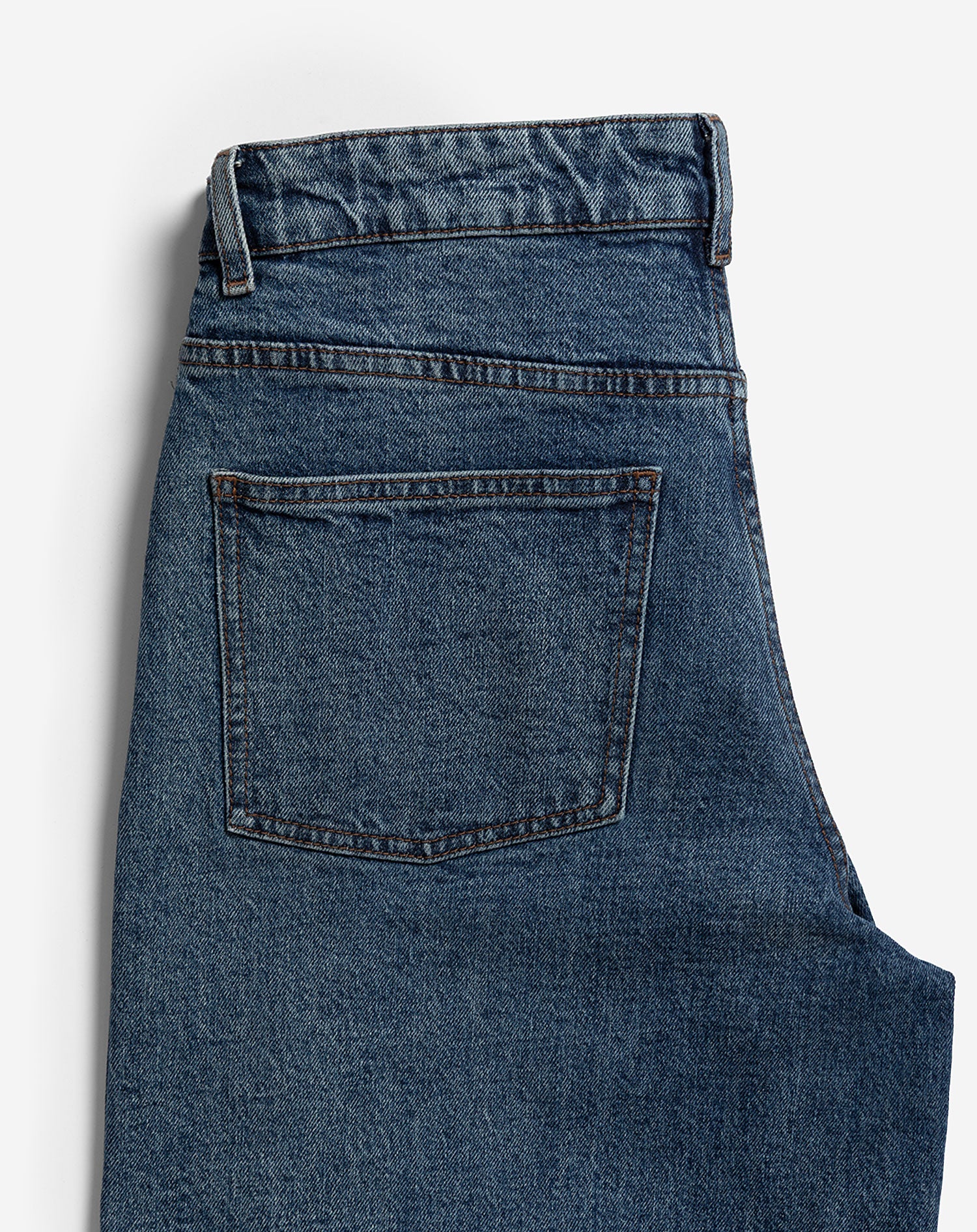 ELVY CROSSOVER WIDE LEG JEANS DONKERBLAUW