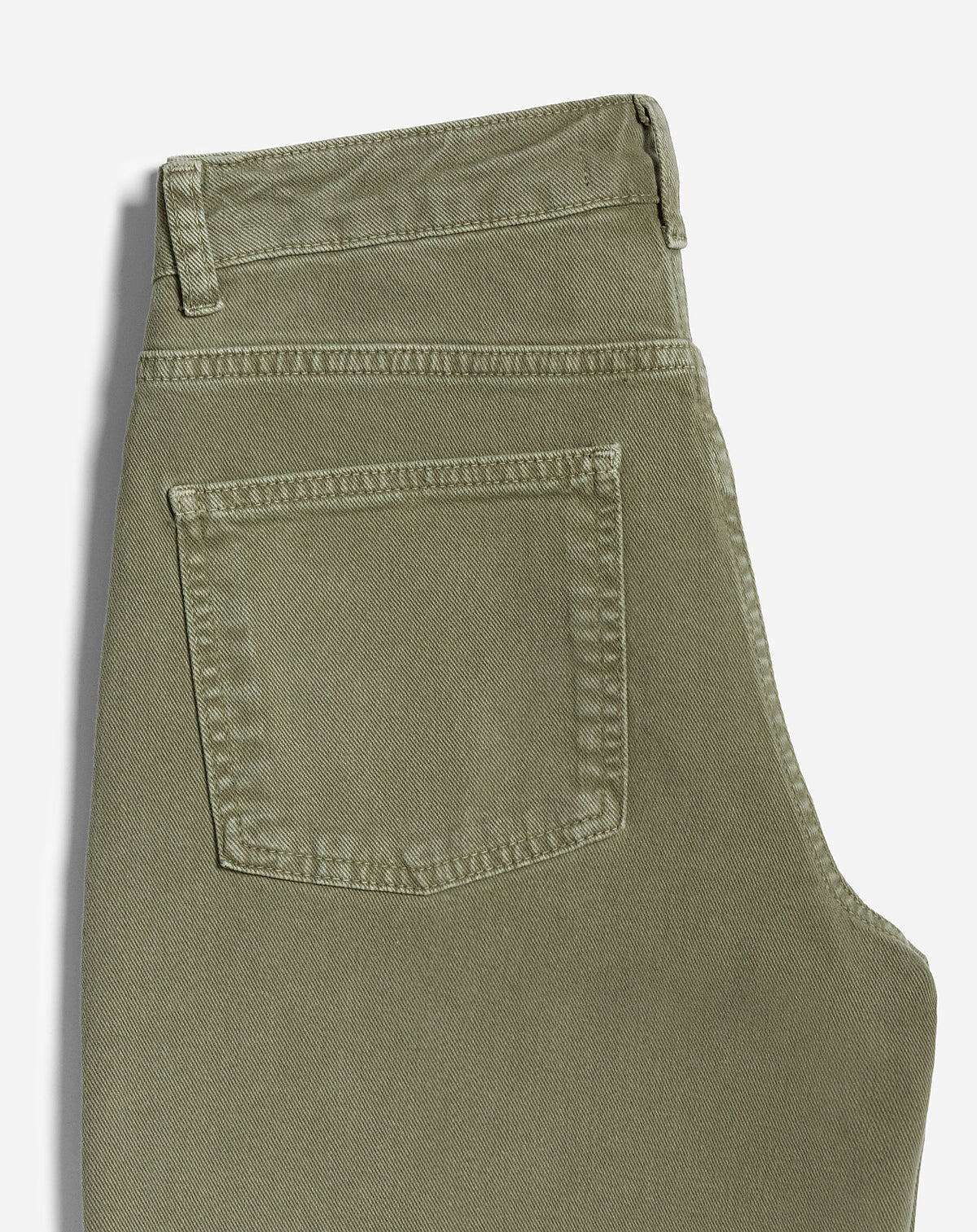ELVY CROSSOVER WIDE LEG JEANS OLIVE