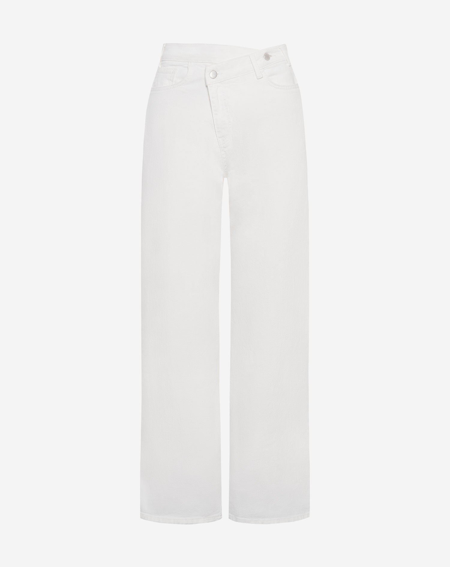 ELVY CROSSOVER WIDE LEG JEANS WIT