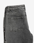 STUD SEAM WIDE LEG JEANS GREY