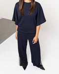 WIDE SLEEVE SWEAT TOP NAVY
