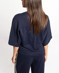 WIDE SLEEVE SWEAT TOP NAVY