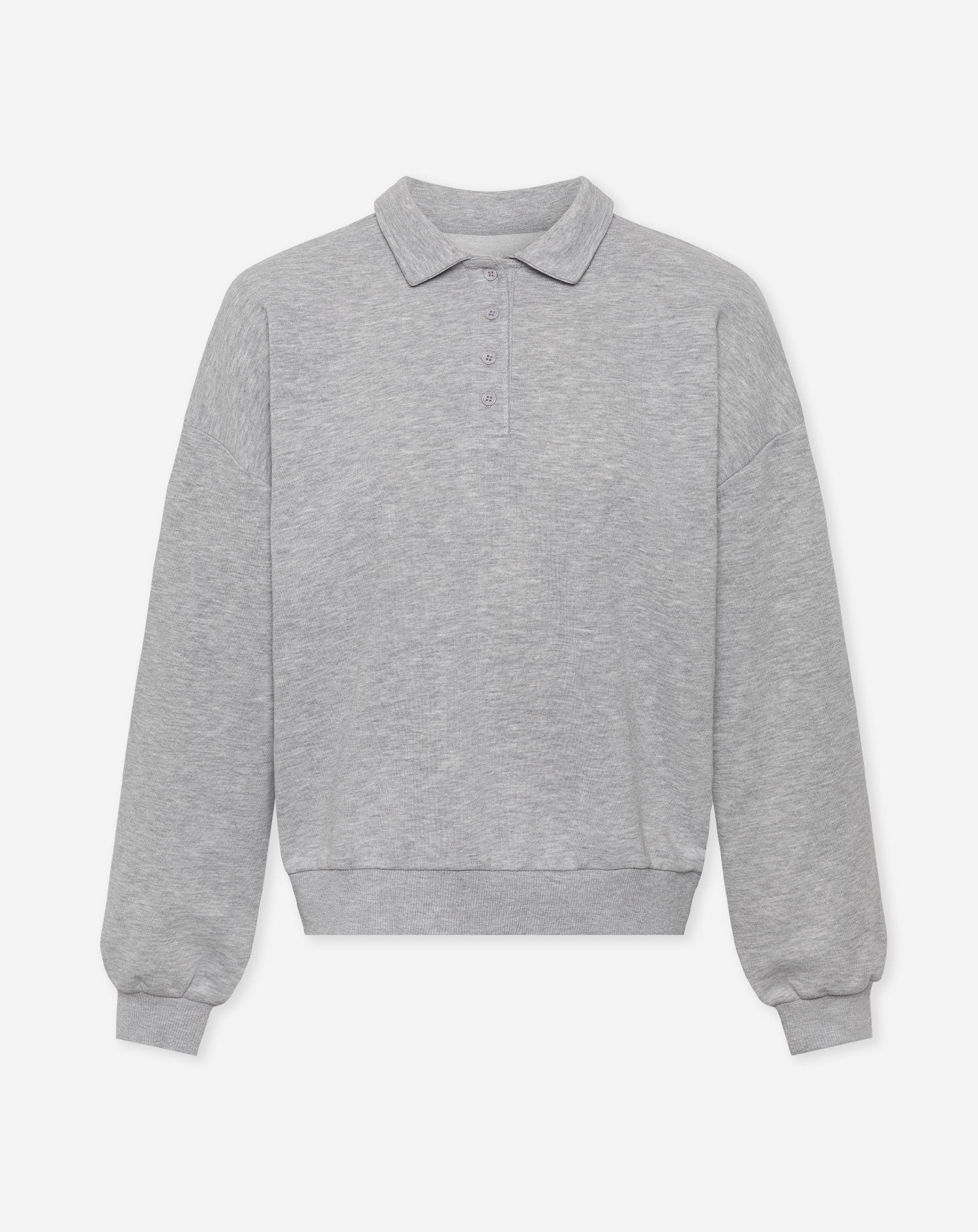 POLO SWEATER GREY MELANGE