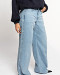 SIDE HEART WIDE LEG JEANS BLUE