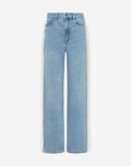 LACE TAPE WIDE LEG JEANS WIT