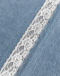 LACE TAPE WIDE LEG JEANS WIT