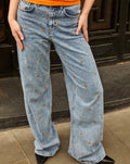 HEART COMFORT WIDE LEG JEANS ORANJE