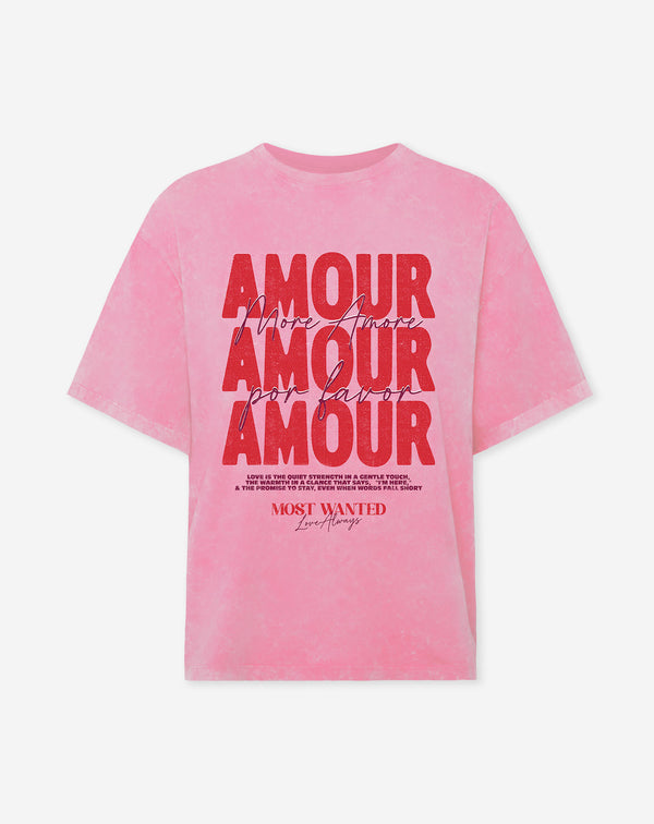 MORE AMOUR OVERSIZED TEE ACID ROZE