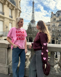 MORE AMOUR OVERSIZED TEE ACID PINK